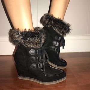 Furry Ankle Boots
